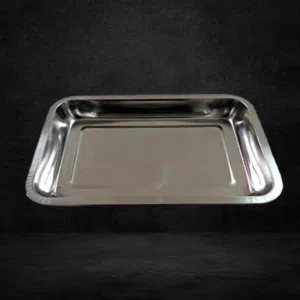 Bandeja metálica rectangular de 50x35x10cm
