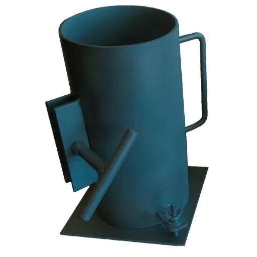 Molde metálico para probeta cilíndrica de 15x30 cm para especímenes de concreto utilizados en pruebas de compresión. espesor 3/16" *kuyaru