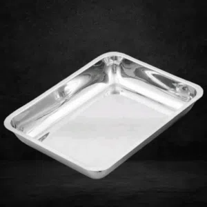 Bandeja metálica rectangular de 70x50x10cm